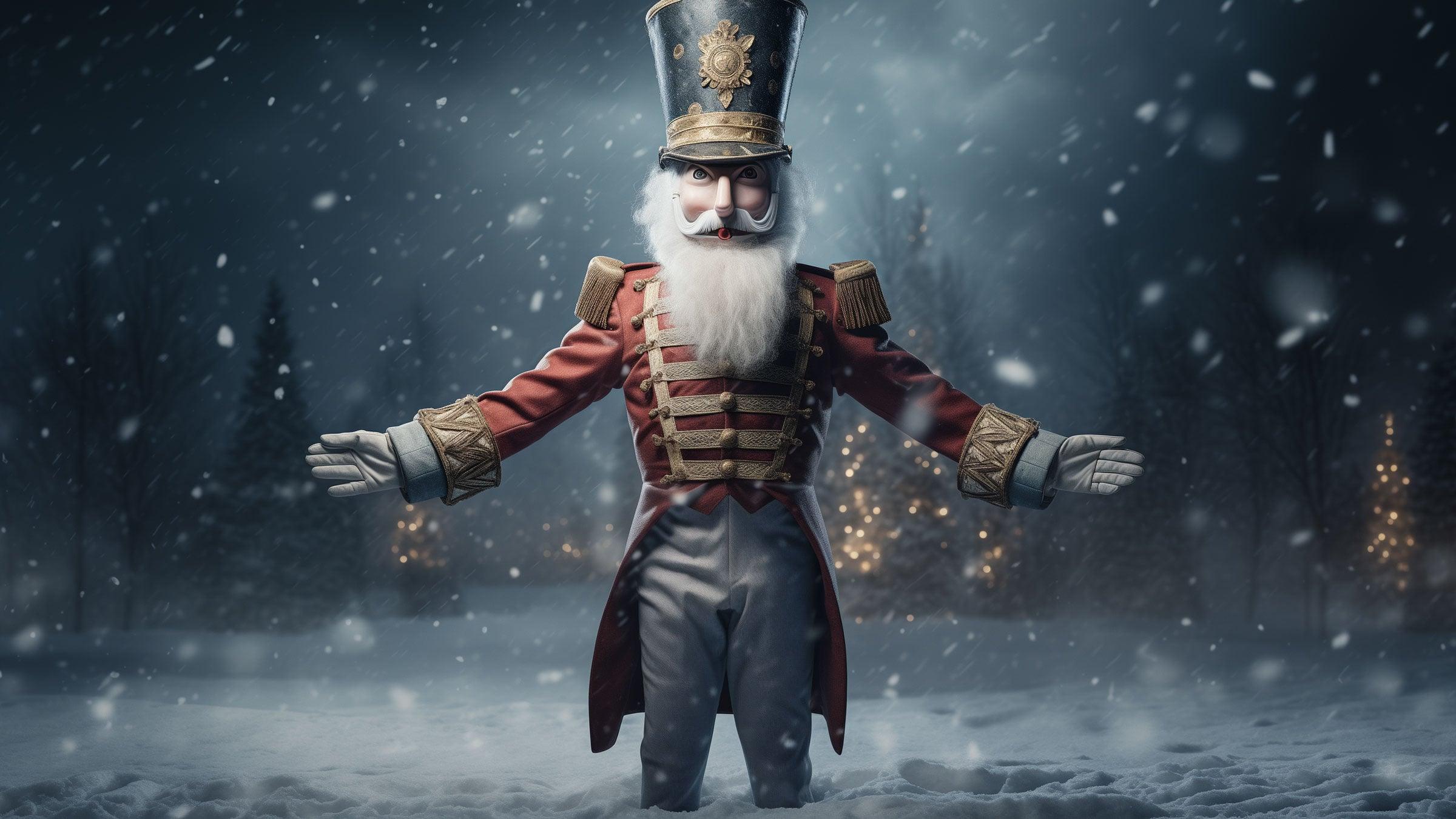 12 Best Nutcracker Movies and Where to Stream Them 15 Nutcracker Standing In The Snow - Best Nutcracker Movies