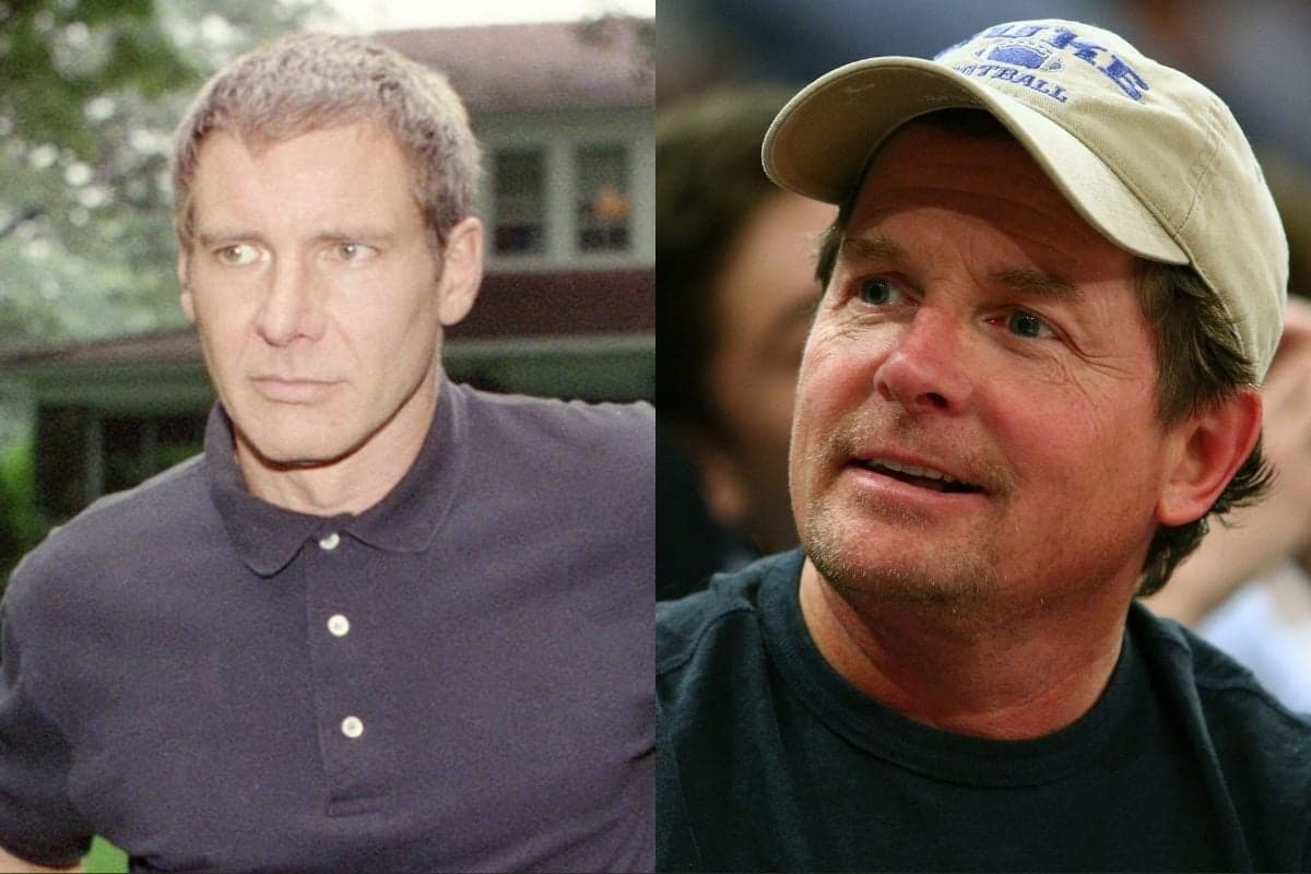 Shrinking Adds Michael J. Fox as Guest Star Alongside Ford 4 Left: Actor Harrison Ford pauses for a photo during the filming of his new movie \"Presumed Innocent\" being shot on location at a residence at 125 East Orchard St. in Allendale, N.J. August 29, 1989. / Right: Dec 4, 2014; New York, NY, USA; American actor Michael J. Fox watches during the first quarter between the New York Knicks and the Cleveland Cavaliers at Madison Square Garden. / shrinking