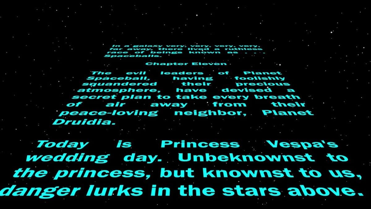 Spaceballs Sequel Announces April 2027 Release Date 4 spaceballs title scroll / spaceballs sequel