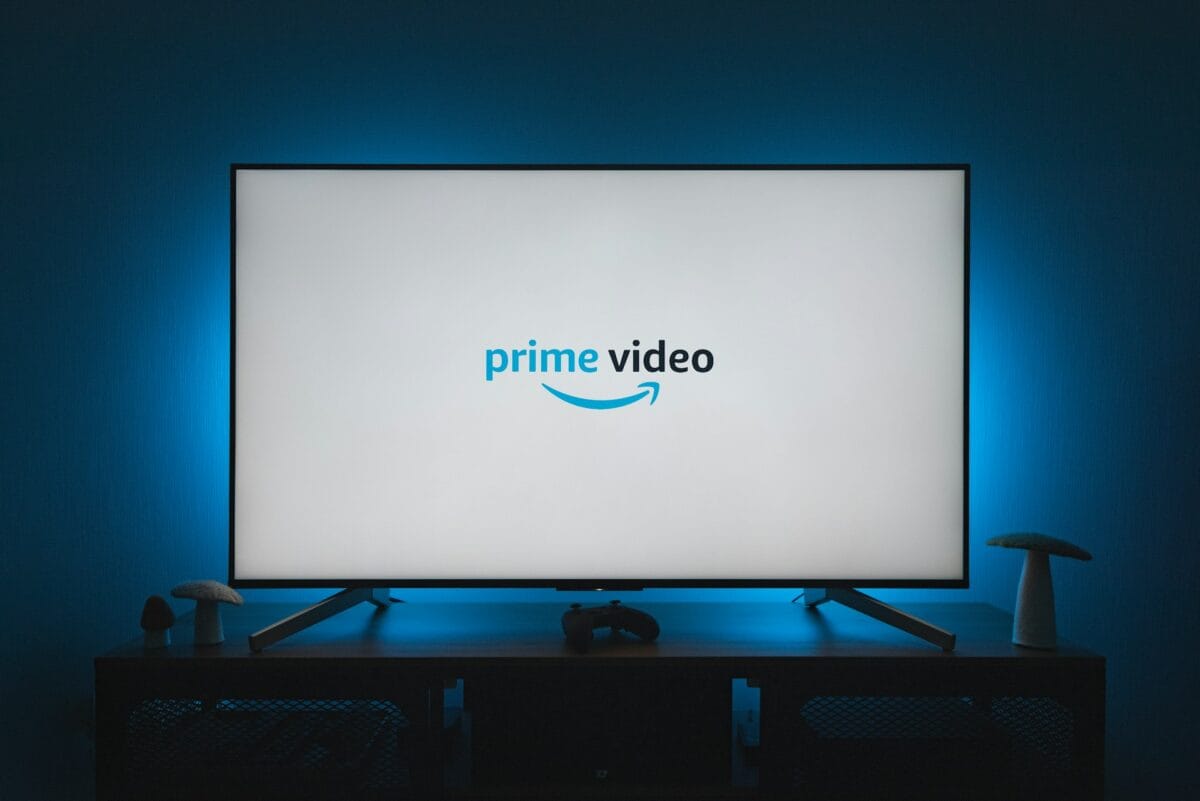 prime video logo on tv screen