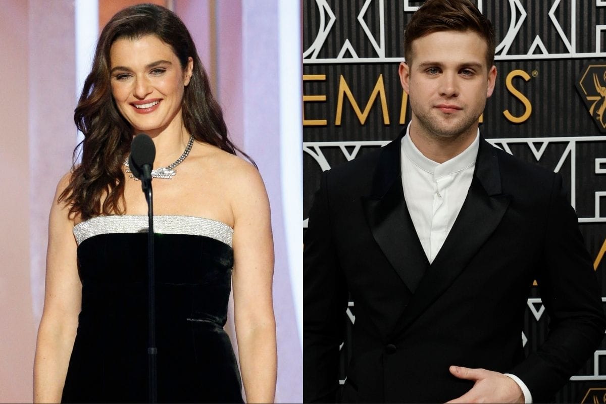 Left: Jan 5, 2020; Beverly Hills, CA, USA; Rachel Weisz during the 77th Annual Golden Globe Awards at The Beverly Hilton Hotel. / Right: Jan 15, 2024; Los Angeles, CA, USA; Leo Woodall at the 75th Emmy Awards at the Peacock Theater in Los Angeles on Monday, Jan. 15, 2024. / vladimir