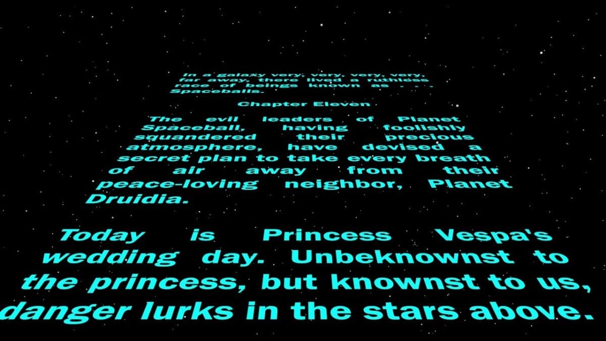 Spaceballs Sequel Announces April 2027 Release Date 4 spaceballs title scroll / spaceballs sequel