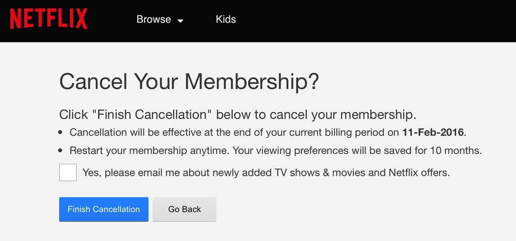 Cancel Netflix