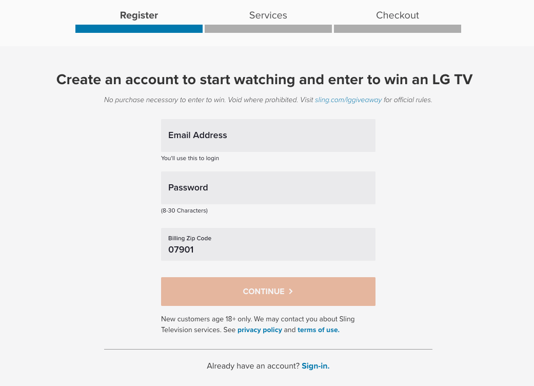 Sling Tv Review And Faq: Channels, Prices, And More 4 Sling Tv: Sign Up