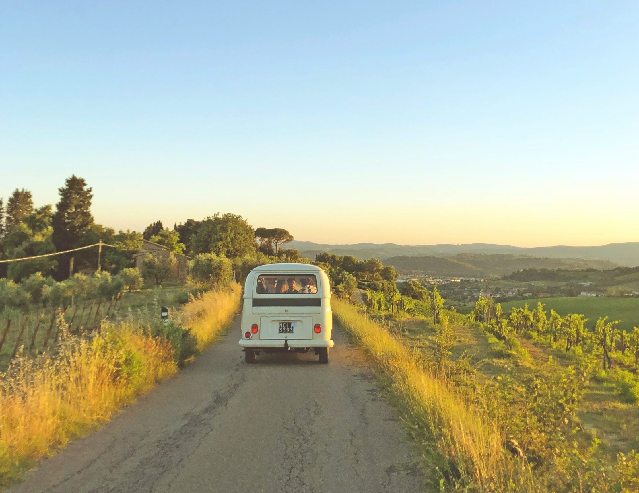 An image of a car on a road trip.