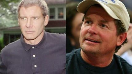 Left: Actor Harrison Ford Pauses For A Photo During The Filming Of His New Movie \