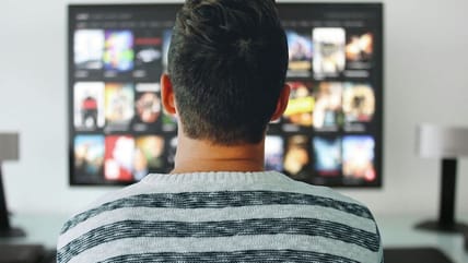 Man Watching Tv. / Sling Tv