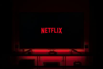 Netflix Screen With Red Backlight
