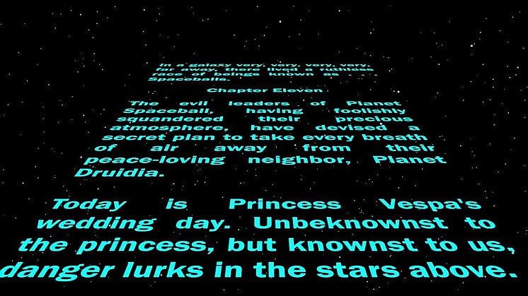Spaceballs Title Scroll / Spaceballs Sequel