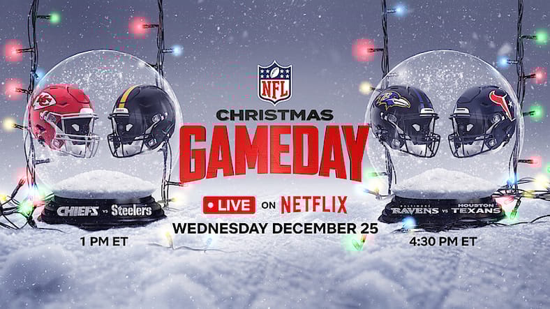Nfl'S 2025 Exciting Christmas Lineup Shifts To Streaming Platforms 3 Netflix Christmas Gameday Poster