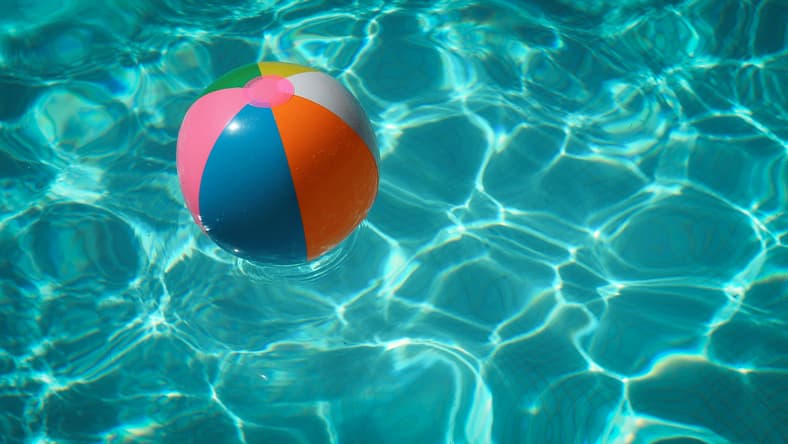 A Beach Ball In A Pool. U