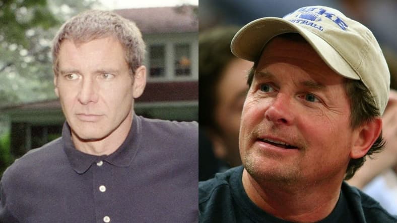 Shrinking Adds Michael J. Fox As Guest Star Alongside Ford 2 Left: Actor Harrison Ford Pauses For A Photo During The Filming Of His New Movie \&Quot;Presumed Innocent\&Quot; Being Shot On Location At A Residence At 125 East Orchard St. In Allendale, N.j. August 29, 1989. / Right: Dec 4, 2014; New York, Ny, Usa; American Actor Michael J. Fox Watches During The First Quarter Between The New York Knicks And The Cleveland Cavaliers At Madison Square Garden. / Shrinking