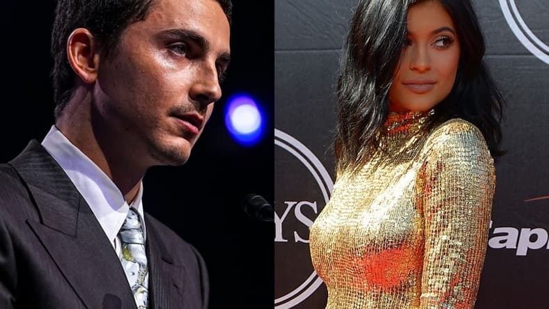 Timothée Chalamet Allegedly Offered $100 Million To Marry Kylie Jenner On Tv 2 Left: Actor Timothée Chalamet Accepts His Spotlight Award For His Part In “Marty Supreme” During The Palm Springs International Film Awards In Palm Springs, Ca, Jan. 3, 2026. / Right: Jul 15, 2015; Los Angeles, Ca, Usa; Kylie Jenner Arrives For The 2015 Espy'S Award Show At Nokia Theater.