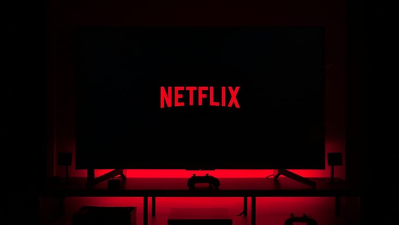 Netflix Screen With Red Backlight