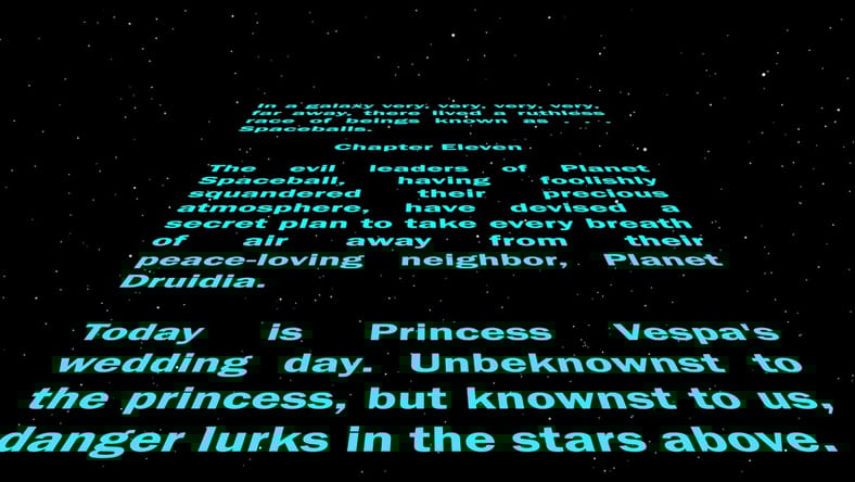 Spaceballs Sequel Announces April 2027 Release Date 2 Spaceballs Title Scroll / Spaceballs Sequel