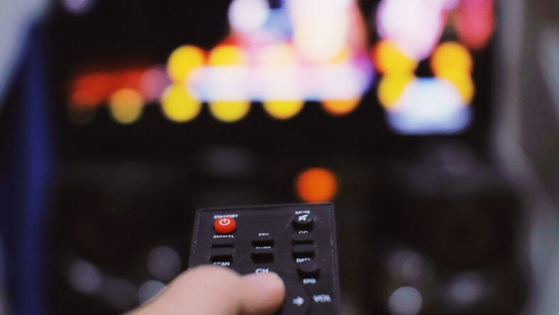 Pointing Remote At Tv