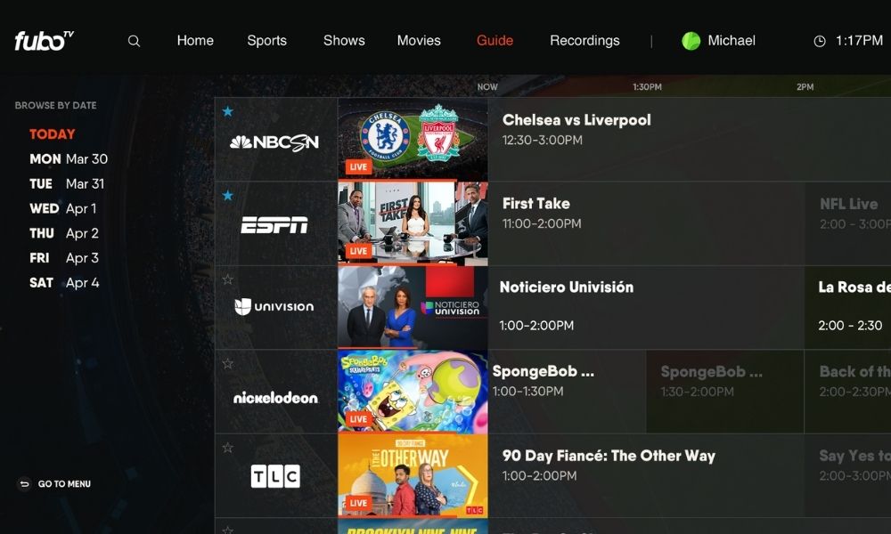 Best Streaming Platforms For News And Sports: Fubo Tv